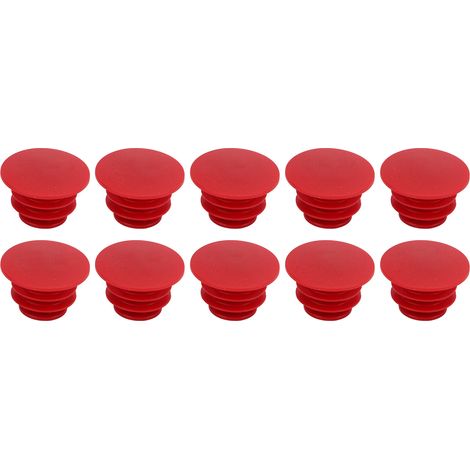 10 pièces Bouchon de Guidon VTT Robuste, Manchon de Poignée de Vélo Fiable pour la Plupart des Bicycles Rouge (1/5)