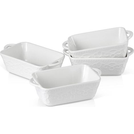 8 teiliges Set 305 ml weiße Porzellan Backformen mit (1/5)