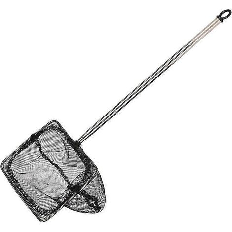 Filet à crevettes et à poissons en acier inoxydable de taille 26-27, sac en corde à mailles fines rétractable, adapté aux aquariums et aux poissons rouges. (1/5)