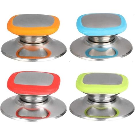 Juego de tapas de olla de acero inoxidable de 4 piezas: compatible con la mayoría de los electrodomésticos de cocina (1/4)