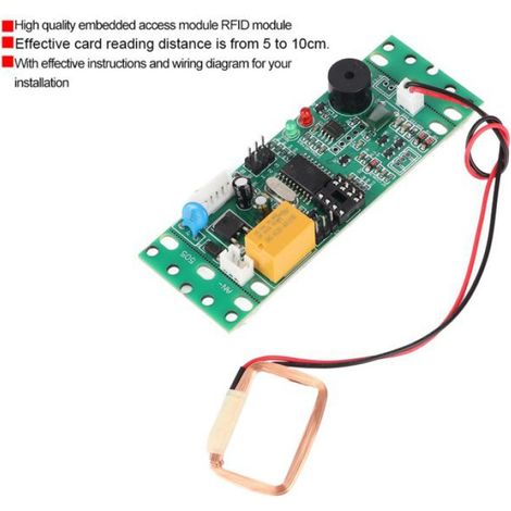Module 125 kHz MODULE DE LECTEUR RFID 125KHZ CARTE DE CONTRÔLE ENCHÉDÉE POUR CONTRÔLEUR D'ACCÈS 9‑12V bricolage badge (1/4)