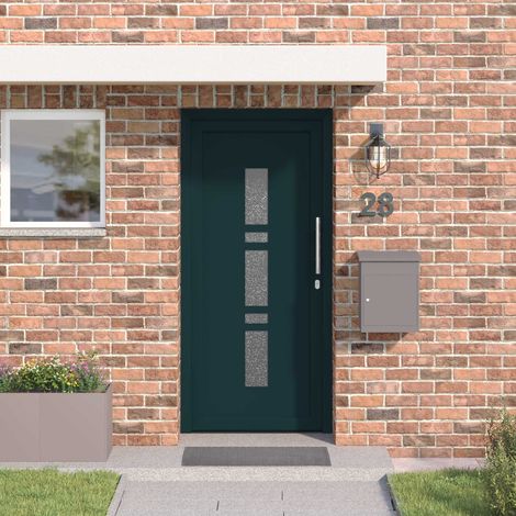 vidaXL Porte Frontale Anthracite 108 x 208 cm PVC