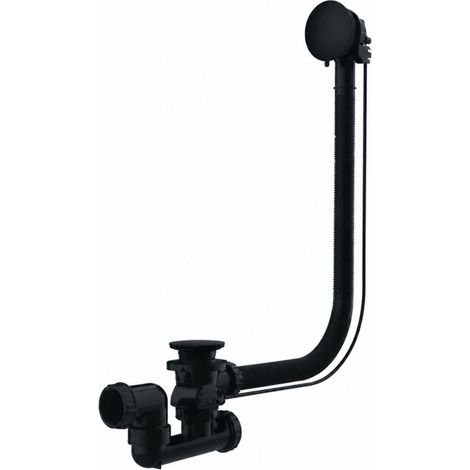 Desagüe automático para bañera con cable, 1000 mm, negro (1/3)