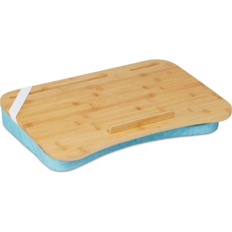 Supporto per computer portatile comodo scrivania divano 40 x 30 x 5 cm in bambù naturale 130010676