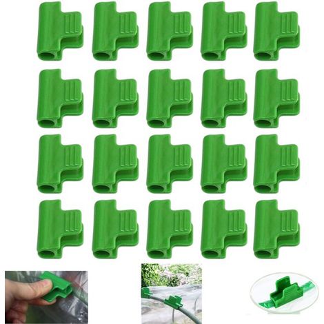 20 clips de fixation pour serre - Clips de fixation pour bâches de serre - Clips en plastique - Accessoires de serre - Convient pour bâches, films, filets, arches de jardin, séparateurs de rangs, stru (1/5)