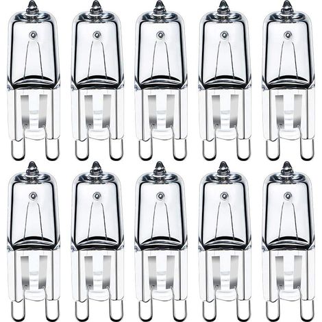 45W G9 Halogen Light Bulbs G9 Clear Capsule Light Bulbs 230V Warm White Dimmable Pack of 10 (1/5)