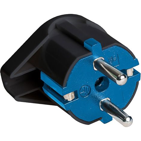 Spina Schuko uscita laterale 16A 250V T/tl 4,8mm Nero. Solera 6566n. - Solera