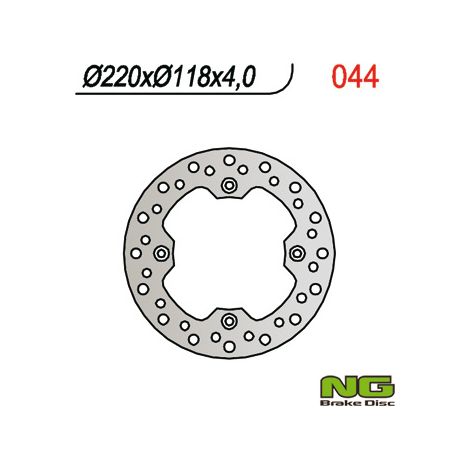 Disco de freno trasero de 220 mm para Suzuki DR 350, DR 250, DRZ 250 y TS 125.