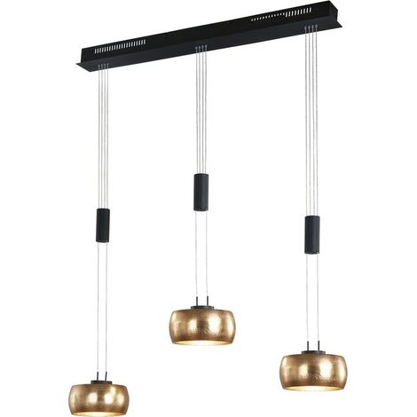 [NEUWERTIG] B-Ware FISCHER HONSEL Hängeleuchte Pendelleuchte LED Colette gold schwarz dreiflammig (1/2)