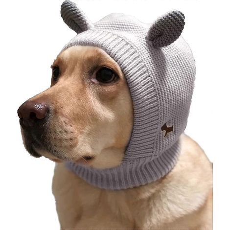 Quiet Ears für Hunde: Nacken- und Ohrenschutz für Haustiere, Hunde-Ohrenschützer, Lärmschutz für Haustiere-Grey