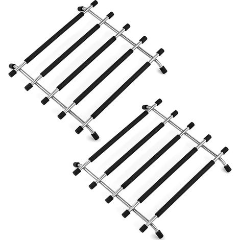 Dessous de Plat pour Plan de Travail Cuisine - Noir Protecteur en Acier Inoxydable avec Base antidérapante (1/5)