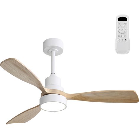 Ventilatore da soffitto da 48 pollici (122 cm) con luce – LED dimmerabile da 18 W con 3 colori di luce, funzione memoria, direzione di rotazione reversibile, timer (1/4/8 ore) (1/5)