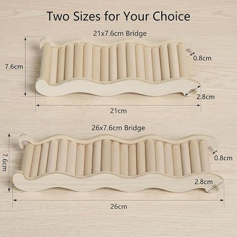 Wooden Hamster Ladder in Wave Shape for Cage (1/4)
