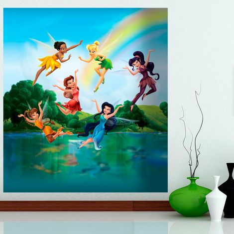 Papier peint XL intisse Fée Clochette La Vallée du printemps Disney 180X202 CM (1/4)
