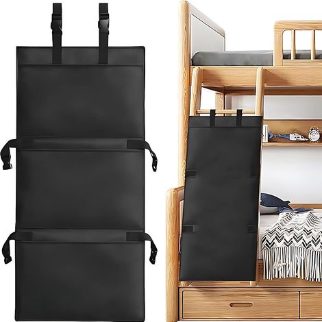 Housse pour Échelle De Lit Superposé Noir, Barrières De Lit pour Tout-Petits, Longueur Réglable, Imperméable Et Résistante Aux Taches, Dimensions Dépliée 78,7 36,8 Cm (31 14,5 Pouces) (1/5)