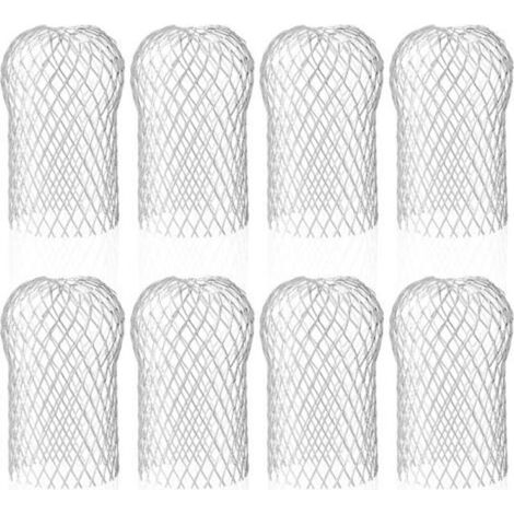 Lot de 8 Crapaudine de Gouttière en Aluminium, Filtres de Gouttière Flexible et Durable pour Maison Avant-toit Tuyau de Descente contre les Feuilles (1/4)