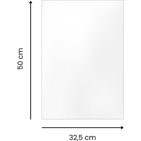 Plaque verre acrylique transparent 1,5 mm - 32,5x50 cm (325x500mm) - Cadre verre synthétique à l'unité - Plaque PMMA XT - Plexiglass