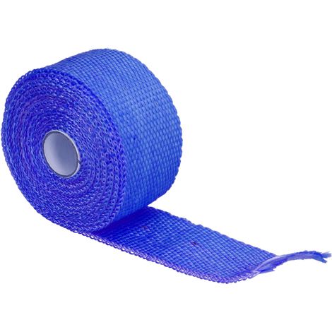 Ruban isolant thermique de 5 m en fibre de verre et acier allié avec 6 attaches de câble en acier pour tuyaux d'échappement automobiles et motos (bleu) (1/5)