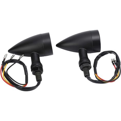 Stück Motorrad-Blinker 12V 10mm Gewindedurchmesser Bernstein Aluminium Retro Universal