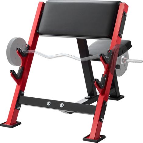 Banco de curl de bíceps VEVOR, carga máxima 660 lbs, banco de pesas ajustable, soportes para barra, equipo de fitness, 300 kg, 660 lbs-300 kg (1/2)