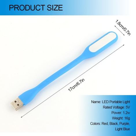 avec Bouchon d'Oreille – LED Flexible USB Lampe, 4 exemplaires Lampe Ordinateur nomade, Mini Lumière USB Flexible (1/5)