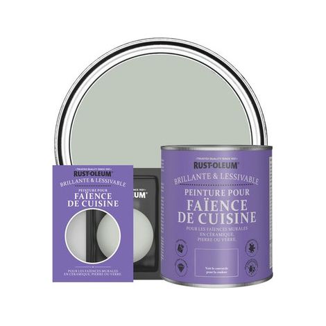 Peinture pour Faïence de Cuisine, Finition Brillante - Vert Craie (1/3)