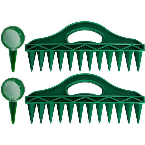 Jardinière de Sol à 12 Trous, Perforatrice de Jardin, Plantoir, Entretoise de Graines de Jardin avec Distributeur de Graines Réglable pour Planter des Graines et des Bulbes B (1/5)