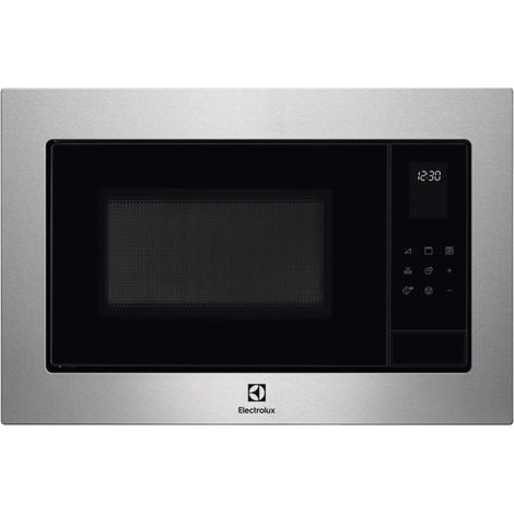 Electrolux – Micro-ondes encastrable 900W – Grill 1000W – Volume 38L – Dimensions 38x59,5x38 cm – Écran intégré – Commande tactile