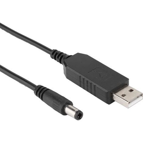 5V auf 12V USB-Verstärkerkabel, 5,5 mm x 2,1 mm USB-Schnittstelle, 5V auf 12V Verstärkerleitung für Schreibtischlampen / (1/4)
