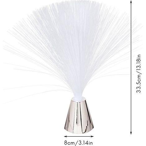 Lampe veilleuse LED à fibre optique romantique et lumineuse à changement de couleur. (1/3)