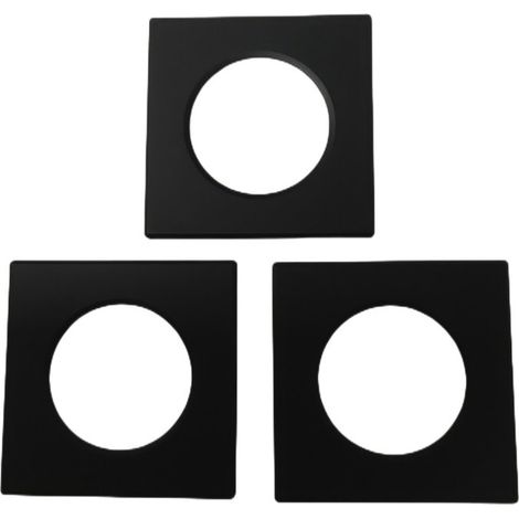 3 Pezzi Coperchi Quadrati Nero Per Faretti Led FP8705W