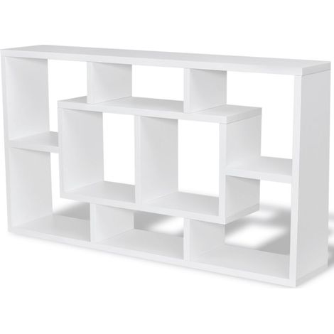 Mueble de pared de diseño con 8 compartimentos en blanco 2702117/3