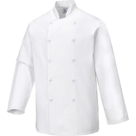Chaqueta de cocina Sussex, de manga larga Blanco M