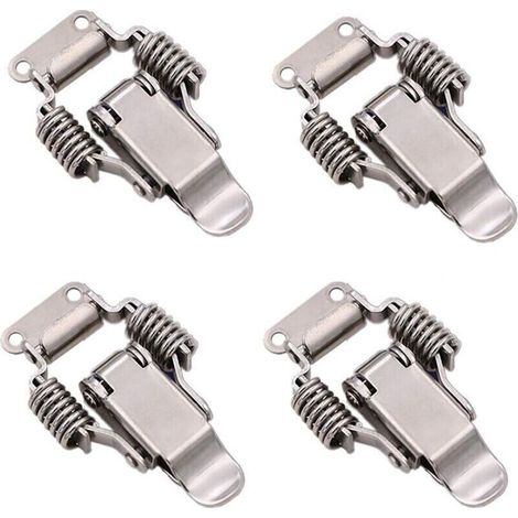 4-teiliges Set aus Edelstahl-Klemmverschlüssen, Schnellverschlusswerkzeug für Kisten, Schubladen und Schränke (1/4)