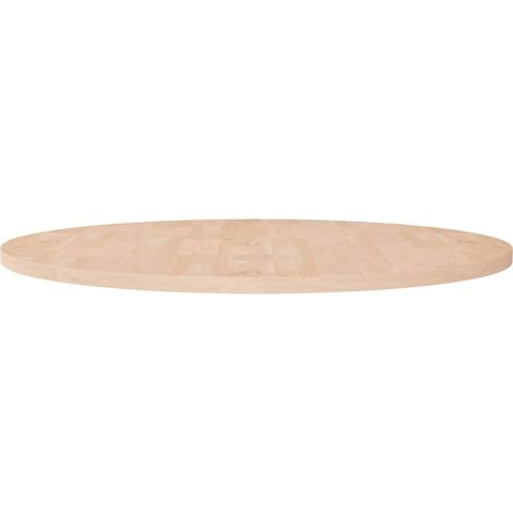 Plateau De Table Plan de travail - rond Ø90x2,5 cm Bois de chêne massif non traité BV700708 - BonneVie (1/3)