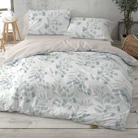 Housse de Couette en Flanelle pour lit de 150 à 160 cm (+ Dimensions Disponibles) Motif 574 Couleur Turquoise (150-160 x 190/200 cm) (1/5)