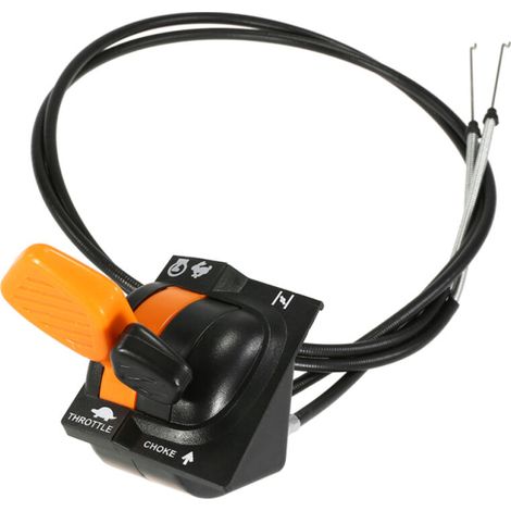 Ensemble de commande de levier d'accélérateur et de starter et de câbles AM136026 compatible avec John Deere X500, X520 et X540 (1/5)
