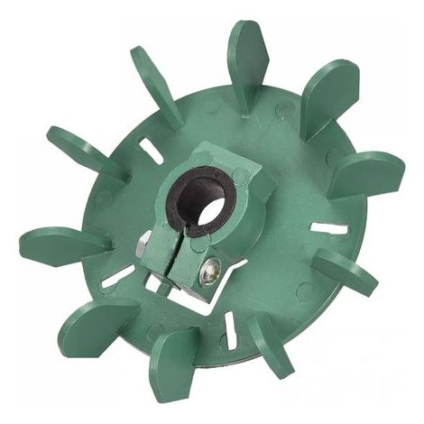 10 Turbine Plastique Moteur Ventilateur Ailette Chaleur Dissipation Ailette Rond Roue 11.5-12mm Interne Diamètre Vert (1/5)