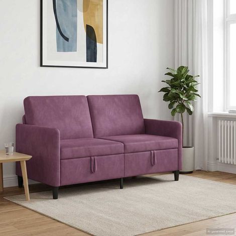 vidaXL Sofá con almacenamiento Morado 152 x 78 x 87 cm Poliéster (1/5)