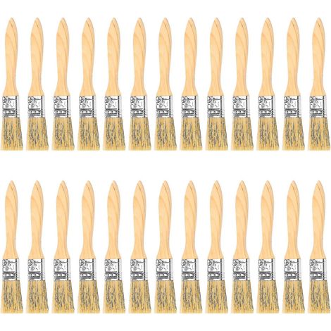 Lot de 36 pinceaux de 24 mm (1 pouce) et pinceaux à poils courts pour peintures, teintures, vernis, colles et autres. (1/5)