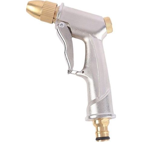 Robuste Metall-Gießpistole. Metall-Spritzpistole zum Waschen von Autos und Haustieren, zum Bewässern von Pflanzen und zum Reinigen von Rasenflächen. (1/5)