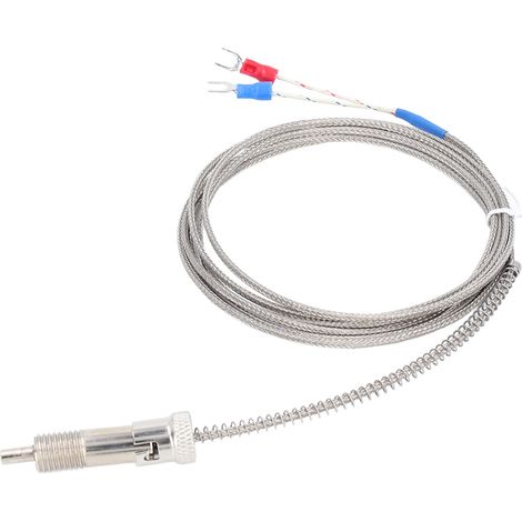 Thermocouple 0‑400℃ type K, sonde de température à ressort de compression, filetage M12, 2 m / 6,56 pi (1/5)