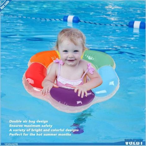 Ashata anneau de bain de piscine pour bébé Anneau de flotteur de natation pour bébé, jeux casse-tete Sans siège de sécurité (1/5)