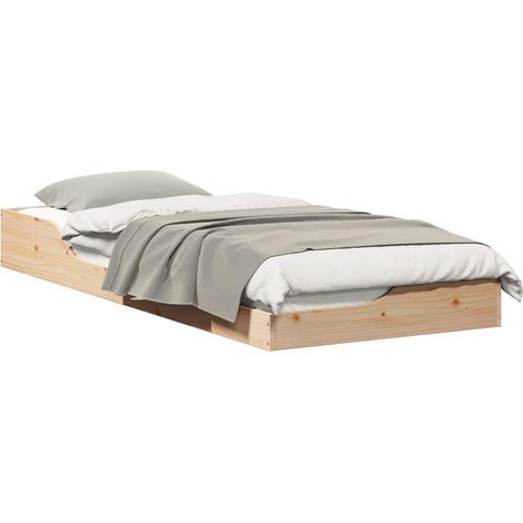 Maison Exclusive - Estructura de cama Marrón 90 x 220 cm Madera d (1/5)