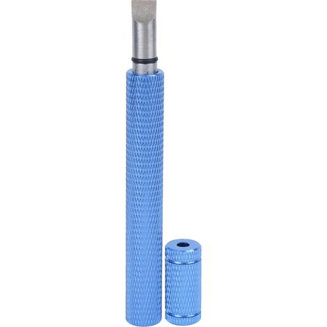 Golfschlägerschärfer aus Edelstahl mit blauem Aluminiumlegierungsgriff zur Pflege und zum Schärfen der Rillen (1/5)