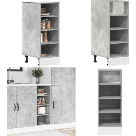 vidaXL Unterschrank Betongrau 30x44,5x81,5 cm Holzwerkstoff (1/5)