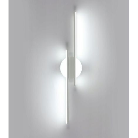 COMELY Applique da parete a LED per interni, lampada da parete bianca da 24 W, luce bianca fredda 6500 K, applique da parete lunga e parallela per soggiorno, corridoio, camera da letto, hotel, bar. Di (1/5)