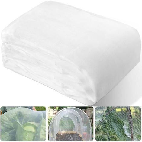 3x6m Filet Anti Insecte Protection Abri Parasites Maille Fine Pour Jardin Légume Arbre Fruitier 60 Mesh (1/5)