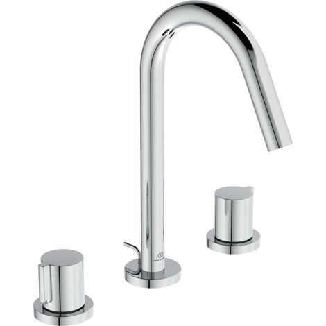 Batteria lavabo 3 fori JOY sporgenza 127 mm cromo con piletta IDEAL STANDARD (1/3)