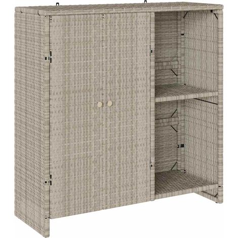 Armoire de rangement Gris clair 100 x 36 x 102 cm Rotin (1/5)